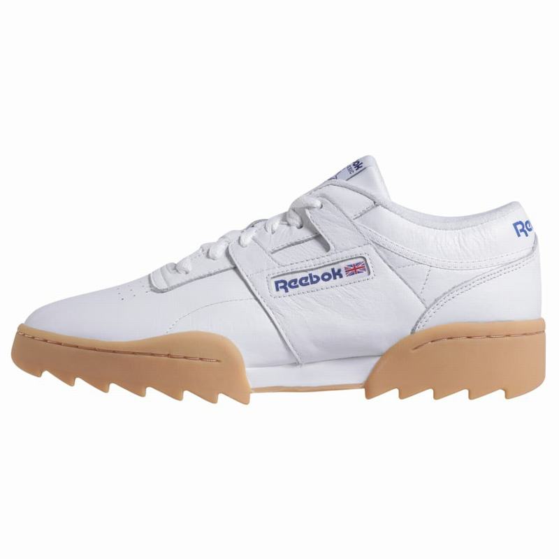 Reebok Workout Ripple Og Shoes Womens White/Royal/Red India RF3514DN